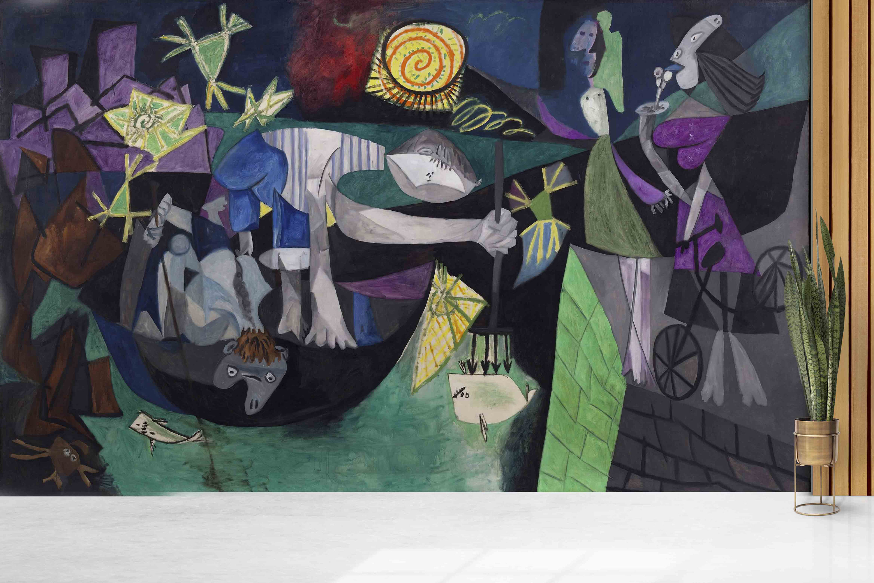 Pablo Picasso Night Fishing at Antibes, Wall Paper Peel and Stick, 3d Wall  Paper, Bright Wall Paper, Reproduction Wall Paper, 
