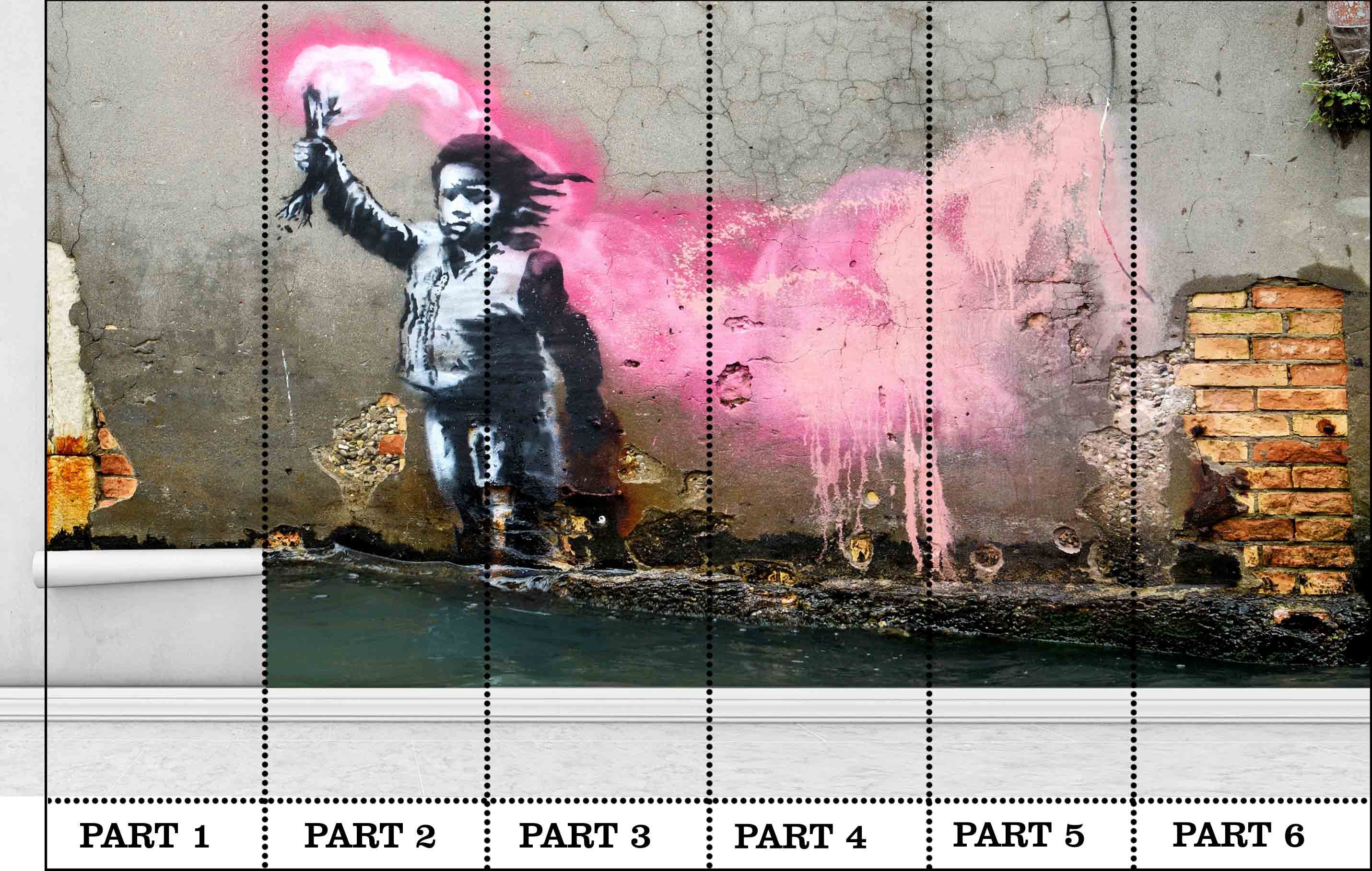 Banksy Graffiti Wall Mural: Street Art Peel and Stick Wallpaper - Etsy