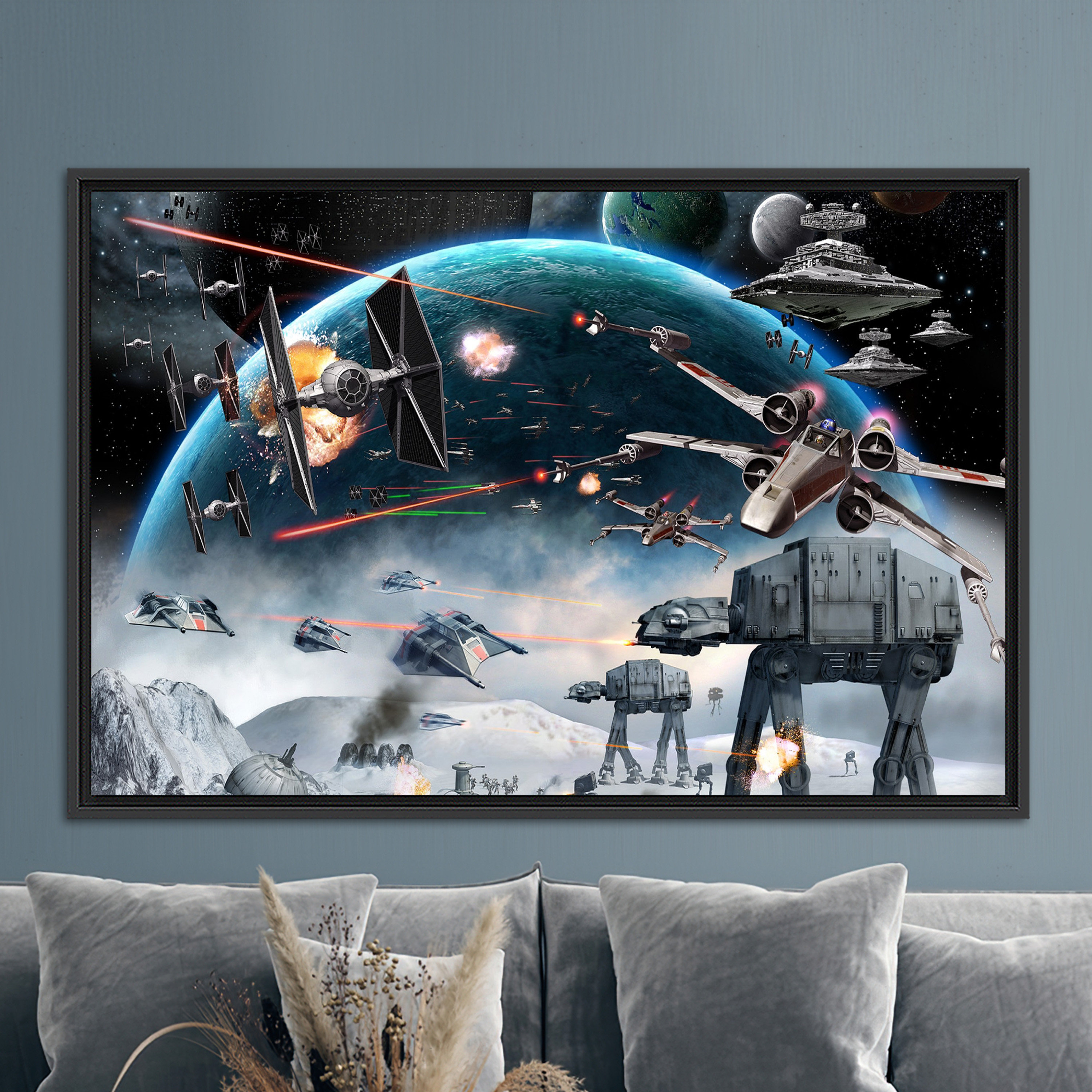 スター・ウォーズ 宇宙戦闘キャンバスアート：映画の壁飾り - Etsy 日本