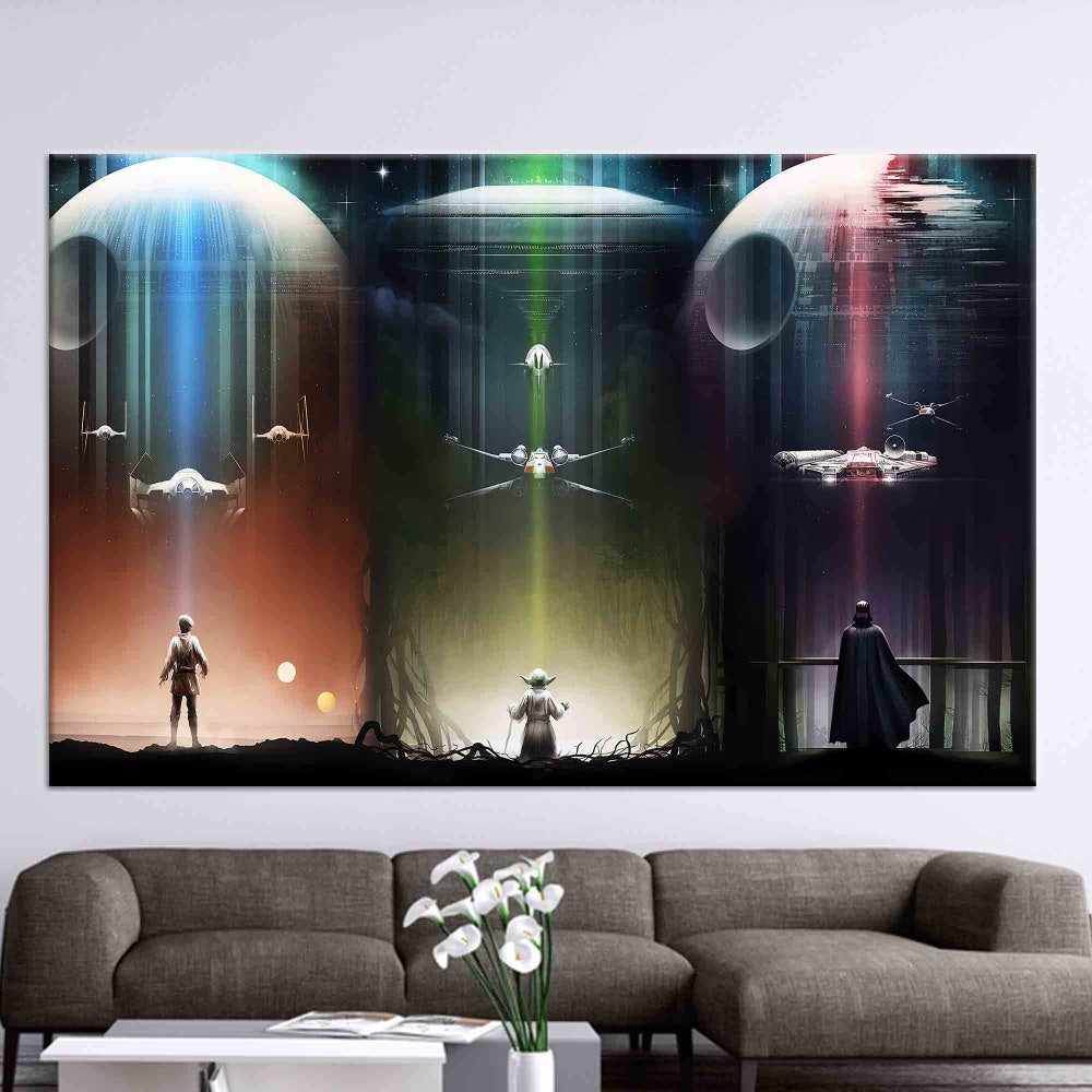 , Abstract Canvas Decor,Painting On Canvas, Canvas Decor, Wall Art Canvas, Movie Wall Art, Star Wars, Star Wars Canvas Art Moderndaydecors