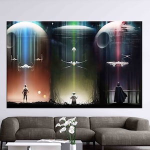 Painting on Canvas, Wall Art Canvas, Star Wars Canvas Art, Canvas Decor, Abstract Canvas Decor, Star Wars, Movie Wall Art,