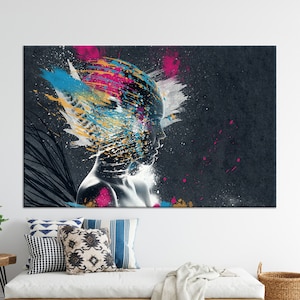 Canvas Art, Wall Art, Large Canvas, Black Wall Art, Contemporary Artwork, Modern Artwork, Modern Abstract Canvas Poster,