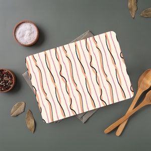 Bohemian Tempered Glass Cutting Board: Abstract Pattern Serving Board