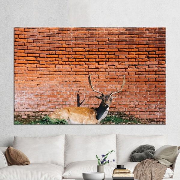 Deer Photo 3d Canvas Etsy