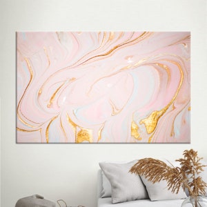 Rosa und Gold Marmor, Moderne 3D Leinwand, Rosa und Gold Marmor, Moderne Marmor Kunst Leinwand, Rosa Marmor Kunstwerk, Moderne Marmor Kunst Leinwand,