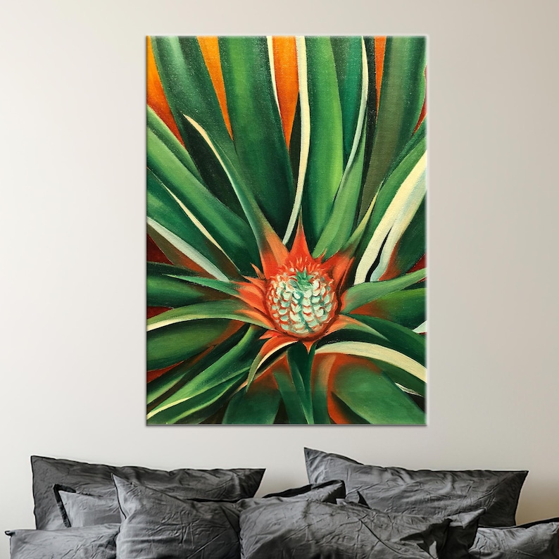 Georgia O'keeffe Pineapple Bud Canvas Art Print: Floral Botanical Wall ...
