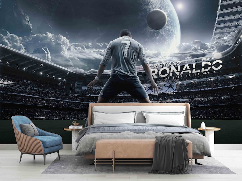 Cristiano Ronaldo Wallpaper: Peel and Stick Wall Art image 5