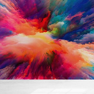 Abstract Color Peel and Stick Wallpaper Mural