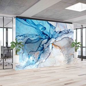 Modern Wallpaper,Paper Wall ArtWall Paper Peel and Stick,Modern Wall Paper,Alcohol Ink Wall Mural,Gray Wall Decor,