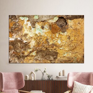 Arte de la pared del lienzo, arte de la pared de la sala de estar, regalo del lienzo, lienzo 3D de yeso amarillo, cartel moderno, lienzo de arte vintage, arte loft,