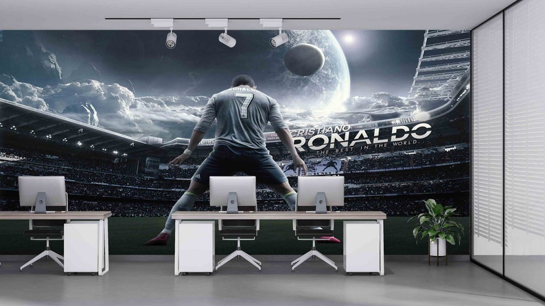 Cristiano Ronaldo Wallpaper: Peel and Stick Wall Art image 3