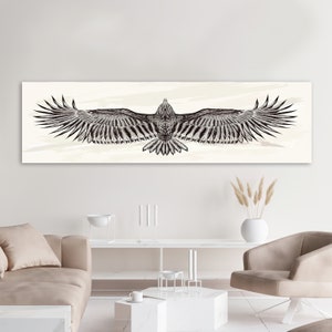Wall Decor, 3D Canvas, Large Canvas, Condor Drawing, Abstract Bird Art Canvas, Bird 3D Canvas, Big Bird Wall Decor, Condor Wall Decor,