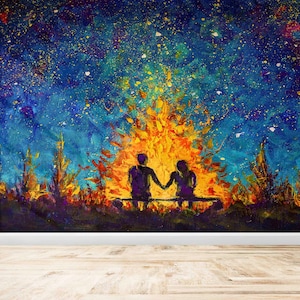 3d Tapete,benutzerdefinierte Tapete,Moderne Tapete,Abstraktes Paar Wandkunst,Paar Geschenk Wandkunst,Romantische Wanddekor,