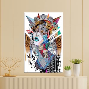 Canvas Wall Art, Canvas Print, Wall Art Canvas, Modern Woman Portrait, Abstract Art Canvas, Modern Canvas Art, Woman Portrait Art,