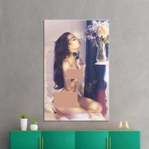 Canvas Gift, Canvas Home Decor, Canvas Art, Sensual Photo Art Canvas, Naked Woman Art Canvas, Bedroom Canvas Print, Contemporary Canvas Deco