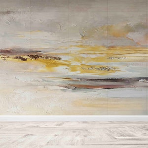 Murale grigio, Carta da parati 3D, Carta da parati moderna, Pittura murale grigia e oro, Pittura murale grigia e oro, Carta da parati personalizzata, Carta murale alla moda,