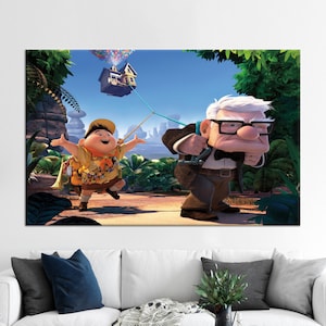 Canvas Print, Canvas Home Decor, Canvas Art, Kids Room Artwork, Movie Up House 3D Canvas, Boys Room Canvas Gift, Up Movie Canvas Art,