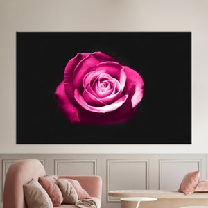 Wall Art Canvas, Canvas Art, Large Canvas, Pink Rose Photography, Rose Photo Canvas Art, Botanical Artwork, Floral Wall Art,
