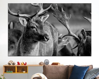 Canvas Home Decor, Canvas Print, Wall Art Canvas, Deer Wildlife Photo Print, Animal Canvas Decor, Loft Art Canvas, Wildlife Printed,