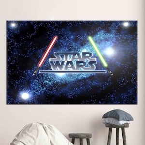 Star Wars Canvas Art: 3D Movie Print, Boys Room Decor