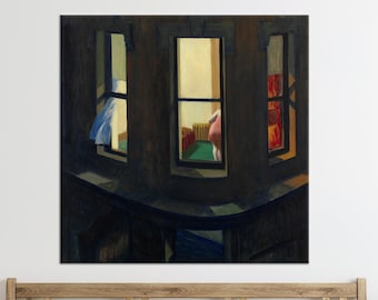 Edward Hopper Night Windows Canvas Print: Modern Realism Wall Art