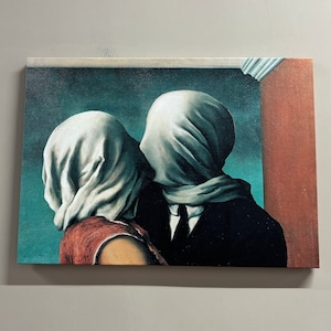 Leinwand Kunst, Leinwand Kunst, Leinwand, Rene Magritte Die Liebenden, Valentinstag Geschenk Wanddekor, Die Liebenden gedruckt, Trendy Wanddekor,
