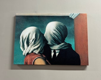 Canvas Wall Art, Canvas Art, Canvas, Rene Magritte The Lovers, Valentine Gift Wall Decor, The Lovers Printed, Trendy Wall Decor,