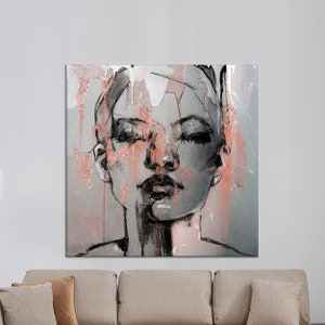 Wall Art Canvas, Canvas, Living Room Wall Art, Contemporary 3D Canvas, Beautiful Woman Wall Decor, Modern 3D Canvas,