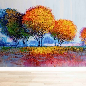 Abstract Wall Poster,Wall Paper Peel and Stick,Bright Wall Paper,Paper Wall ArtAutumn Wall Painting,View Wall Paper,