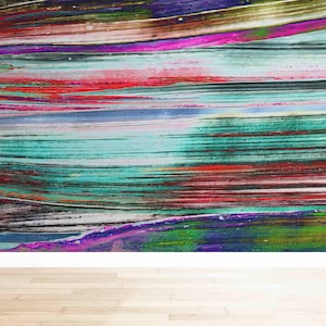 Colorful Painting,Wall Paper Peel and Stick,Bright Wall Paper,Paper Wall ArtModern Wall Art,Abstract Colorful Wall Art,