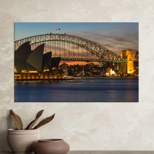 Wand Kunst Leinwand, Leinwand Dekor, Leinwand Kunst, Royal Botanic Garden, Ansicht Leinwand Geschenk, Australien Landschaft Leinwand Poster, Sydney Wandkunst,