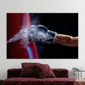 Canvas Wall Art, Wall Art Canvas, Wall Decor, Motivational Art Canvas, Man Cave Printed, Gym Canvas Print, Boxer Poster,