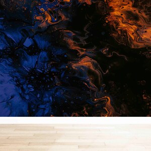 Modern Wall Paper,Alcohol Ink Wall Print,3d Wall Paper,Abstract Wall Paper,Wall Paper Peel and Stick,Black Wall Painting,