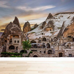 Impresión de pared de paisaje, pelar y pegar papel de pared, póster de pared de viaje, mural de pared ArtView de pared de papel, papel de pared 3d, mural turco,