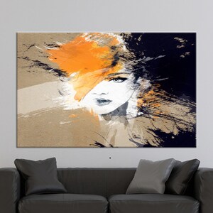 Abstract Face Canvas Print: Modern Portrait Wall Art