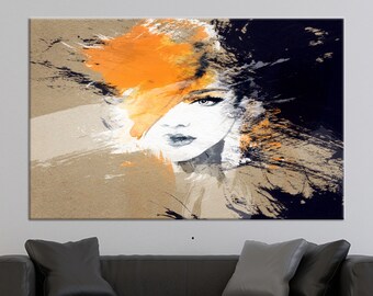 Abstract Face Canvas Print: Modern Portrait Wall Art
