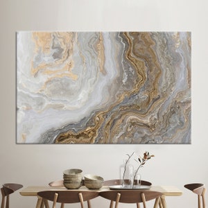 Large Canvas, Canvas Gift, Wall Art Canvas, Beige And Brown Marble, Marble Canvas Art, Soft Tones Marble Wall Decor,