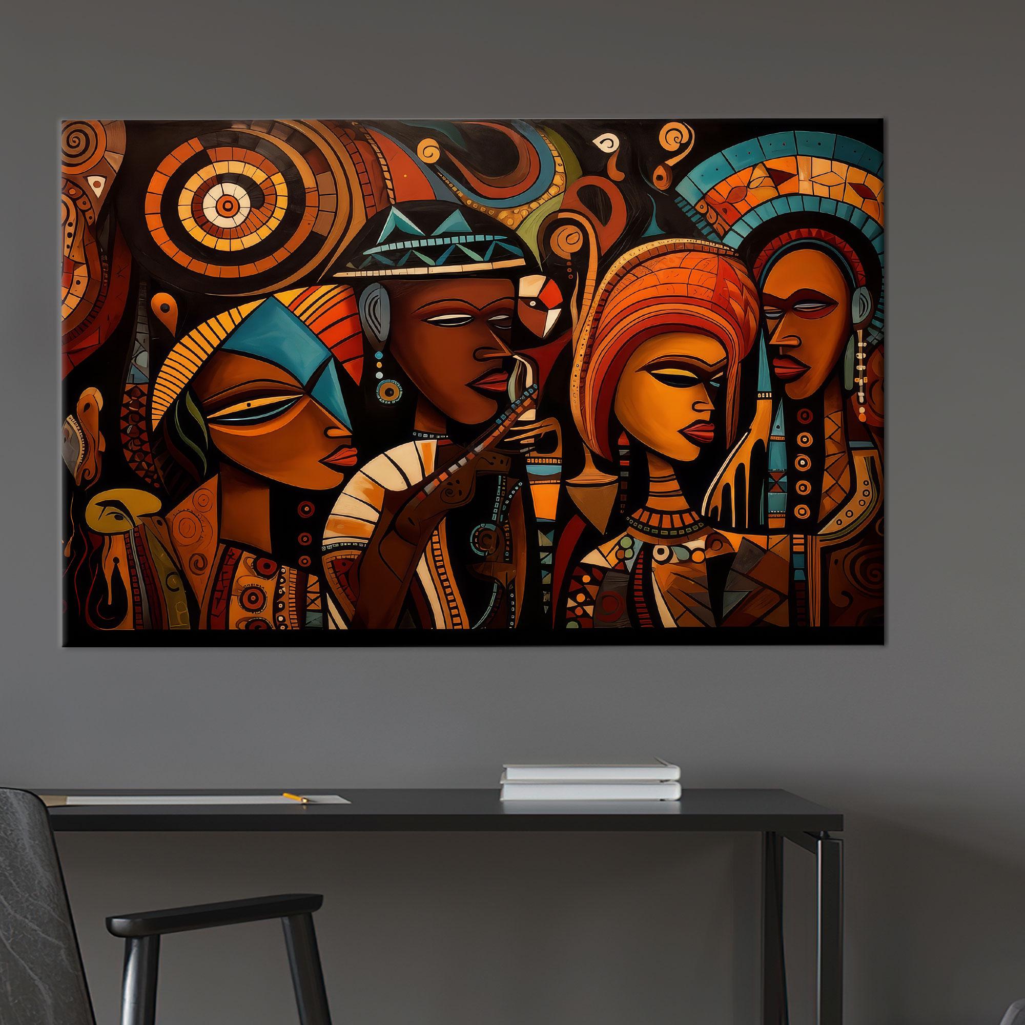 African Woman Canvas Art: Ethnic 3D Print, Brown Wall Hanging - Etsy