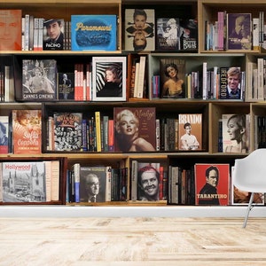 Carta da parati 3D, Carta da parati fotografica per scaffale, Murale per sala lettura, Carta da parati personalizzata, Stampa fotografica su carta per libreria, Pittura murale per libri fotografici,