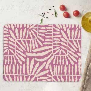 Abstract Tempered Glass Cutting Board: Boho Kitchen Decor