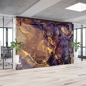 3d Tapete, moderne Tapete, moderne Tapete, lila und Gold Marmor, Marmor Wand Dekor,