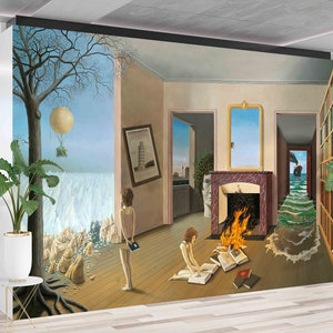 Surrealist Wallpaper Mural: Custom 3D Wall Art