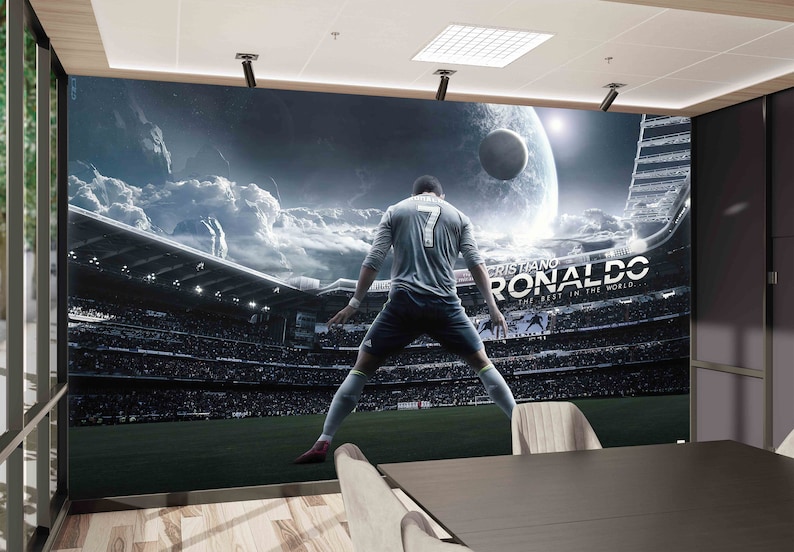 Cristiano Ronaldo Wallpaper: Peel and Stick Wall Art image 2