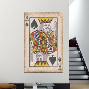 King of Spades Canvas Print: Modern Playing Card Wall Art