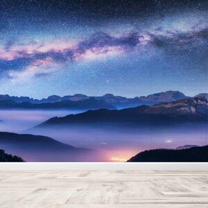 Bright Wall Paper,Paper Wall ArtSpace Wall Poster,Modern Wall Paper,View Wall Decor,Cloud Wall Mural,Night Mural,