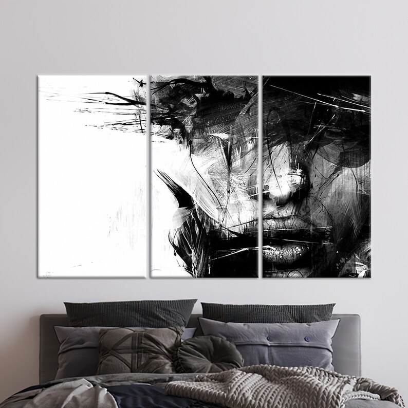 Living Room Wall Art Canvas Gift Wall Art Canvas Woman Etsy