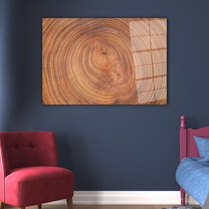 Modern Glass Art, Large Wall Art, Wood Glass Decor, Glass Wall Decor, Tree Trunk Wall Art, Tree Wall Decor, Housewarming Gift,