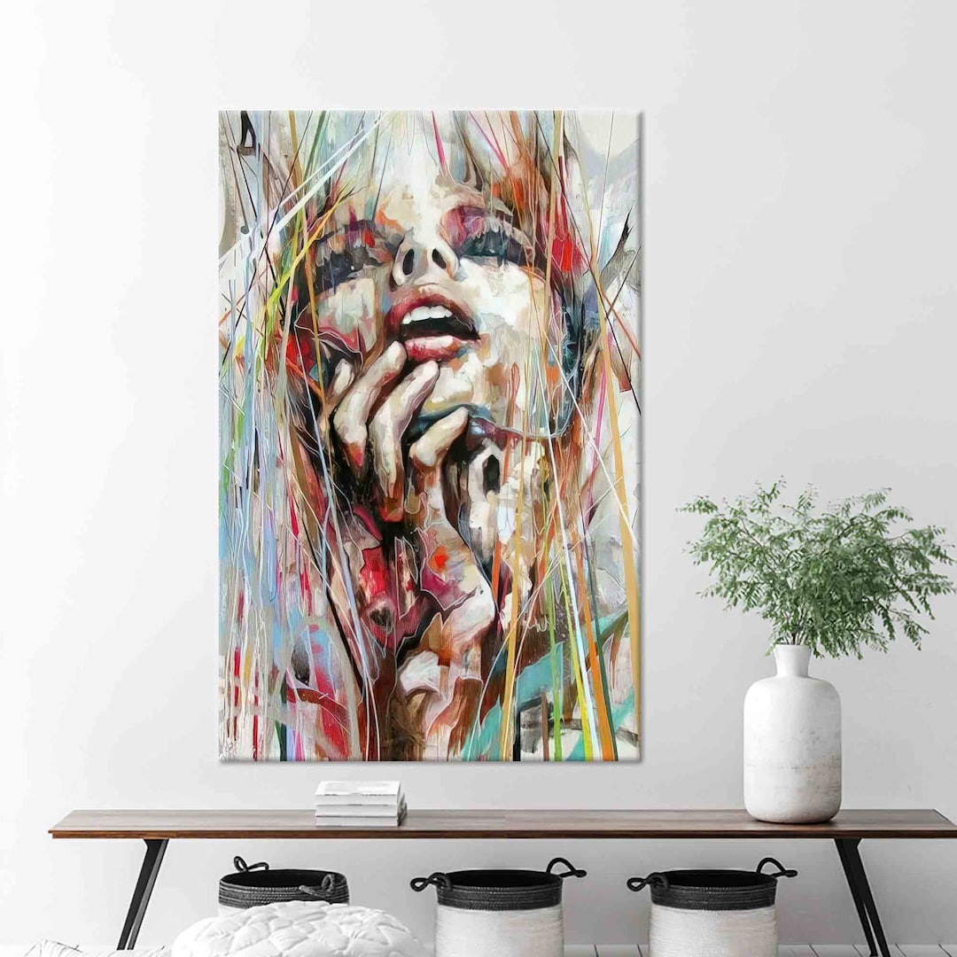 Abstract Woman Canvas Print: 3D Wall Art Decor - Etsy