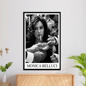 Canvas Home Decor, Large Canvas, Canvas Gift, Monica Belluci, Portre Wall Art, Famous Quote Poster, Famous Canvas Decor,