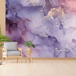 Purple And Pink Marble,Wall Paper Peel and Stick,3d Wall Paper,Modern Wall Paper,Abstract Wall Painting,Luxury Marble Wall Paper,